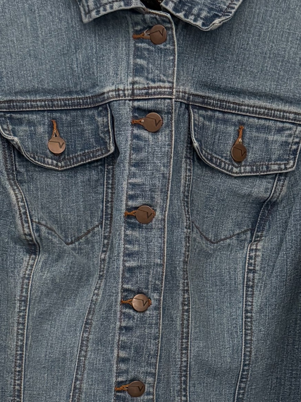 Venezia Jean Jacket Size 18/20 Medium Wash Plus Size Full Button Front Stretch - Picture 2 of 10